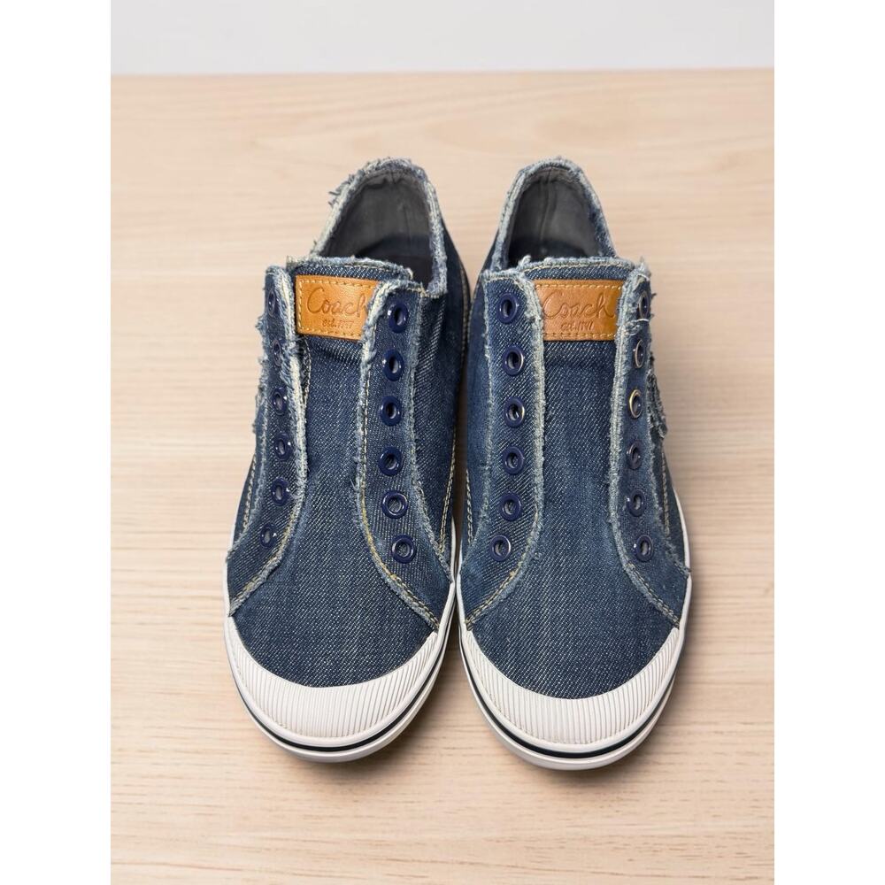 Coach Q676 Keeley Slip-On Denim Sneaker Size 7B - Picture 2 of 8